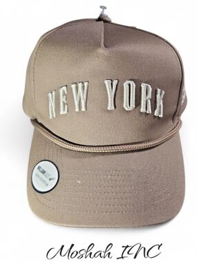 WilliamRast Hat Corduroy rope snapback NEW YORK embroidered Brown